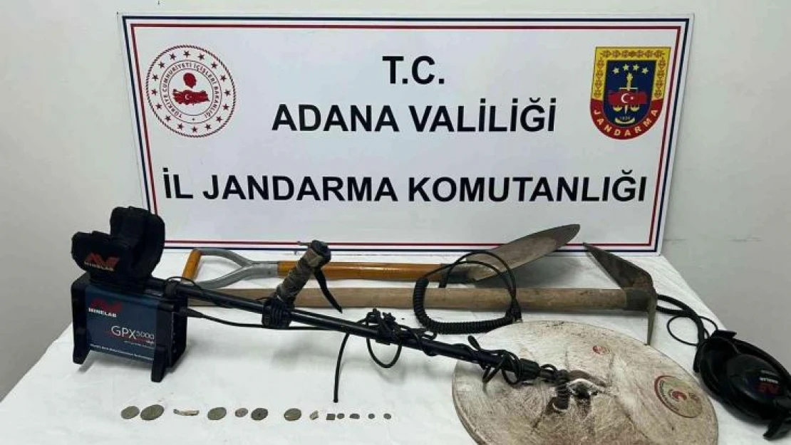 Adana'da kaçak kazı yapan 4 kişi yakalandı