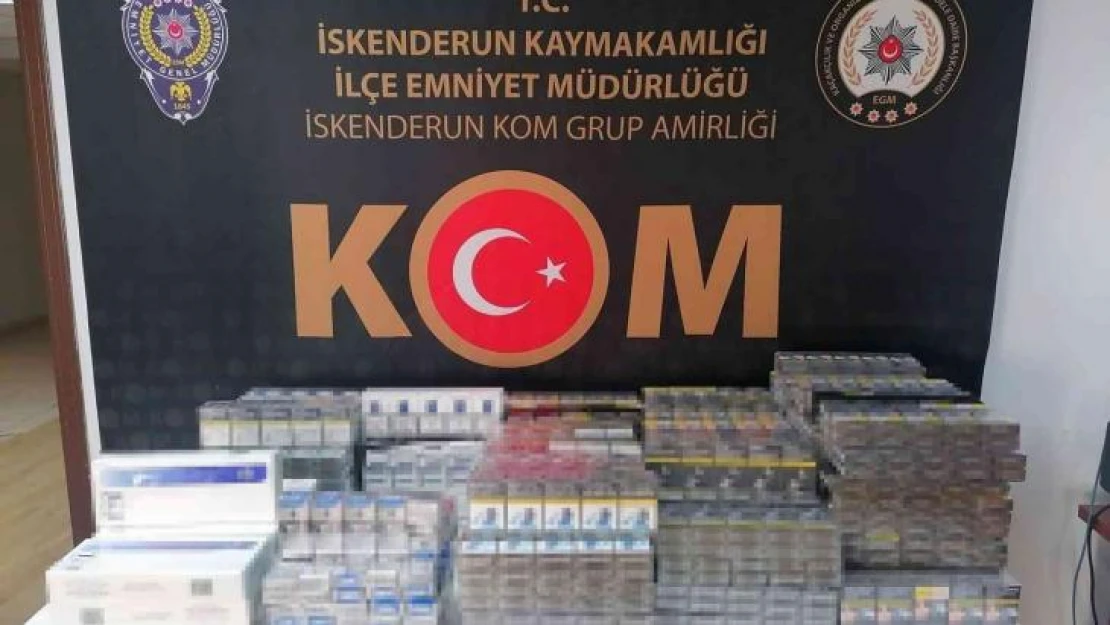 Hatay'da makaron ve sigara kaçakçılığı operasyonu