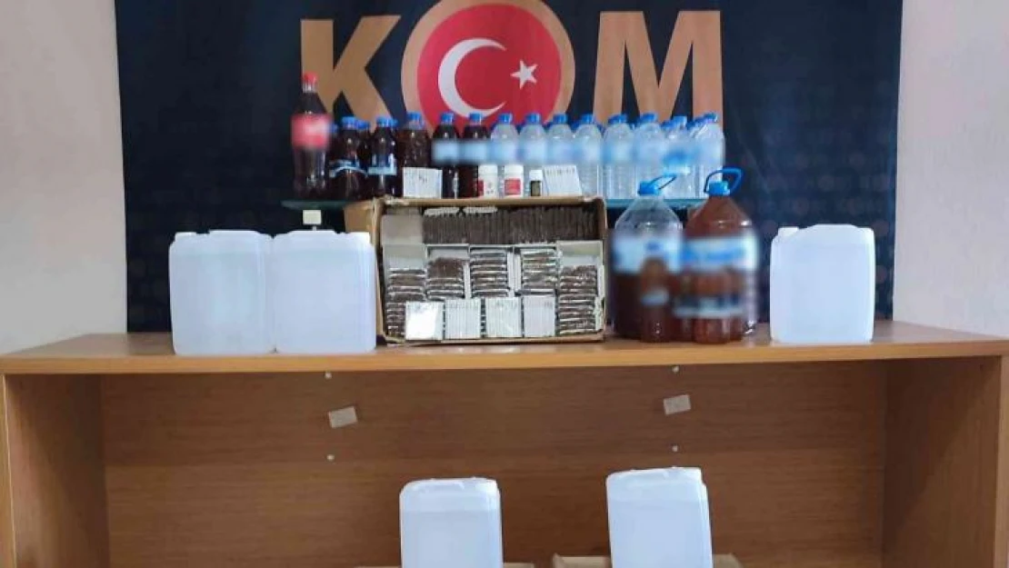 Manisa'da bin 400 litre sahte içki ele geçirildi