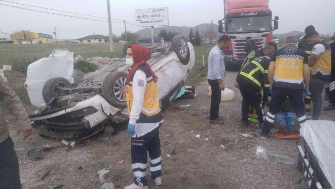 Nevşehir'de otomobil takla attı: 3 yaralı