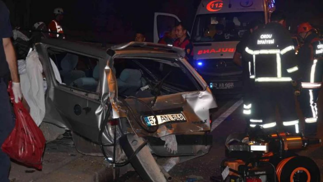 Ordu'da tünelde otobüs otomobille çarpıştı: 2 ölü, 1 yaralı