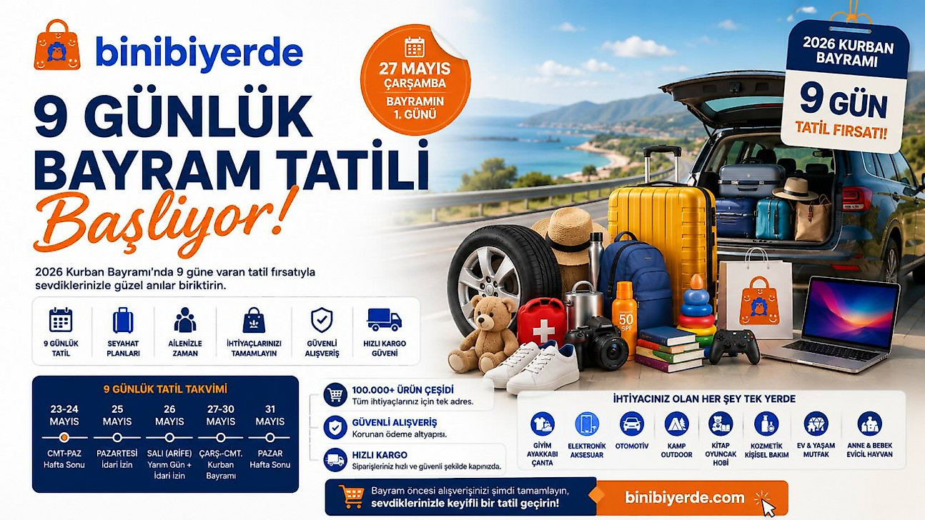 9 Günlük Bayram Tatili İçin Sepetinize Hangi Ürünü Eklersin?