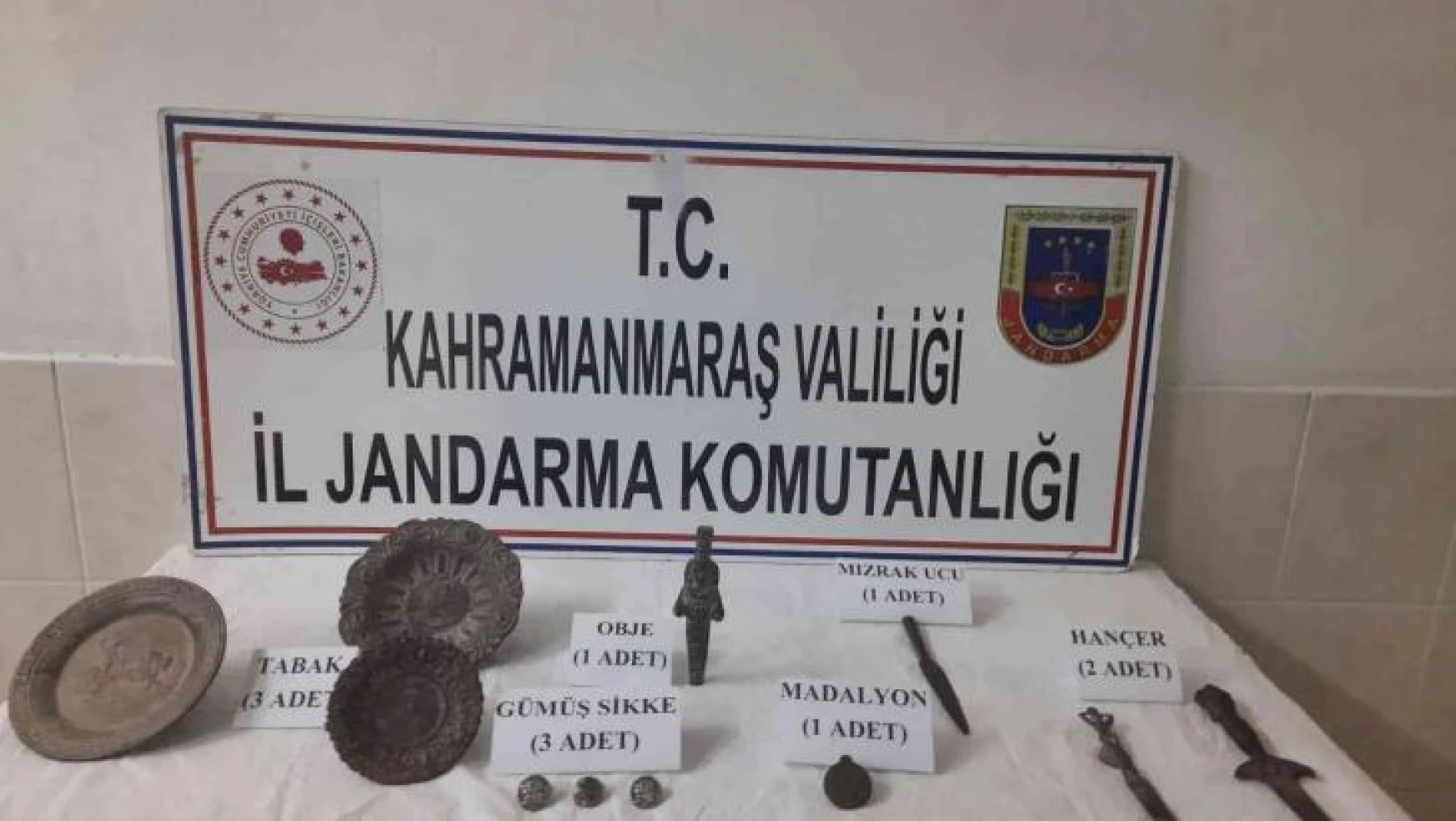 Kahramanmaraş'ta tarihi eser operasyonu