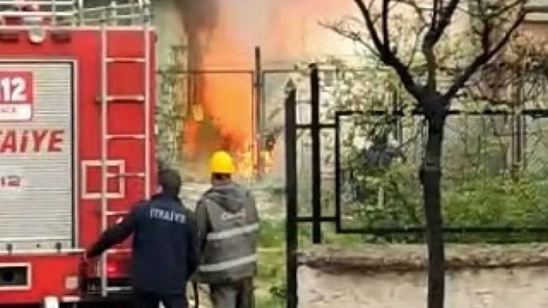 Kütahya'da trafo yangını paniğe neden oldu