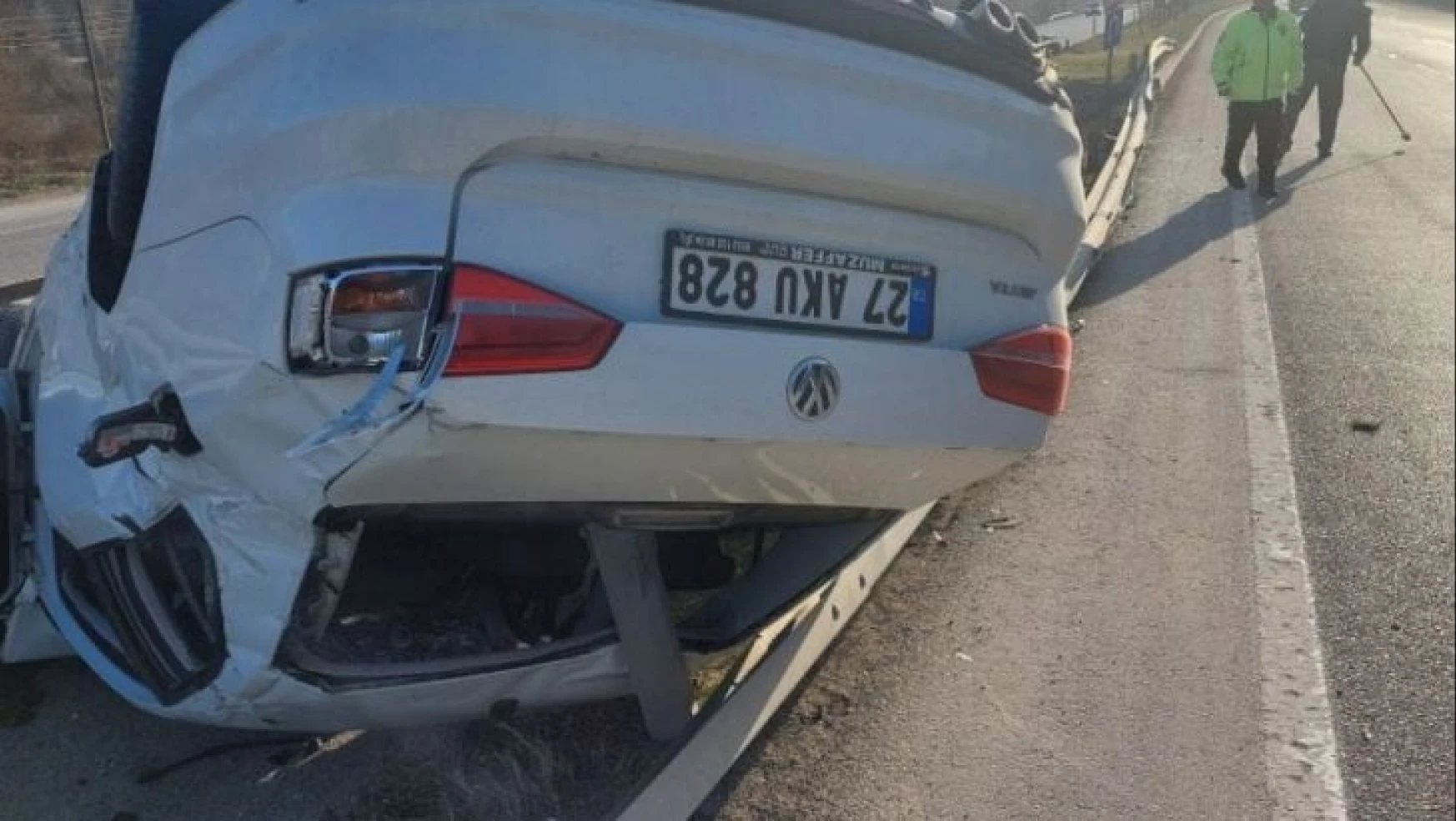 Samsun'da otomobil takla attı: 2 yaralı