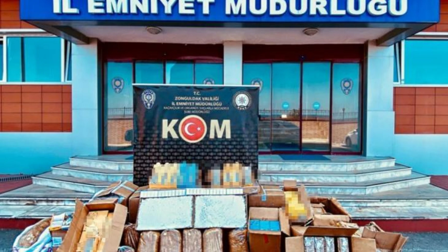 Zonguldak'taki bir depodan 188 bin adet içi dolu makaron çıktı