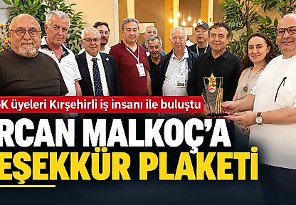 KGK'den Kırşehirli iş insanı Ercan Malkoç'a teşekkür plaketi