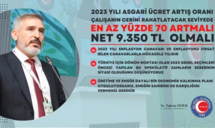 'Asgari ücret en az 9 bin 350 lira olsun' önerisi