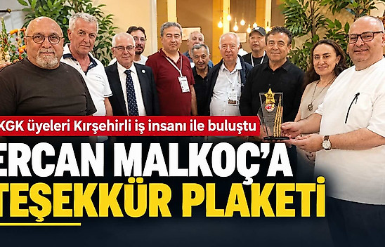 KGK'den Kırşehirli iş insanı Ercan Malkoç'a teşekkür plaketi