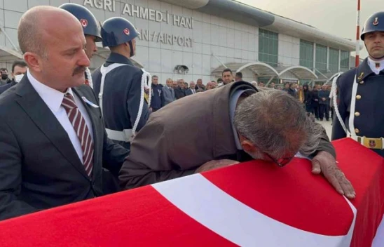Şehit infaz koruma memuru Cengiz Yiğit için Ağrı'da tören düzenlendi