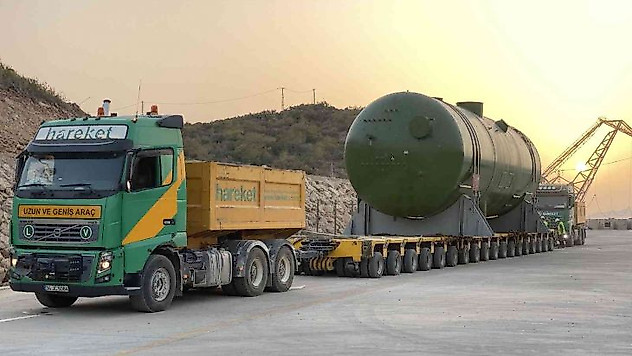 Akkuyu'nun buhar jeneratörü, reaktör ve kor tutucuları Türk firmasınca taşınıyor