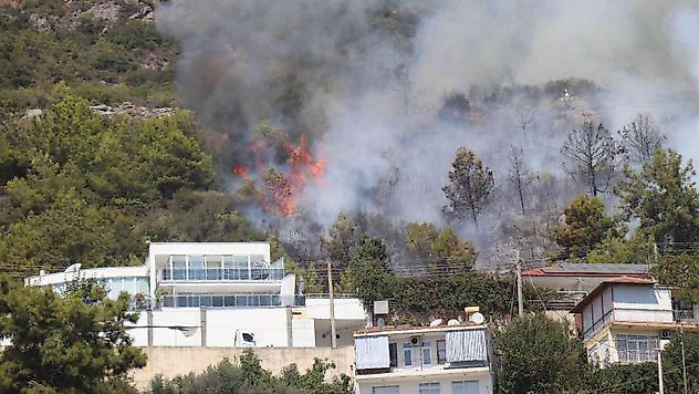 Alanya'da orman yangını