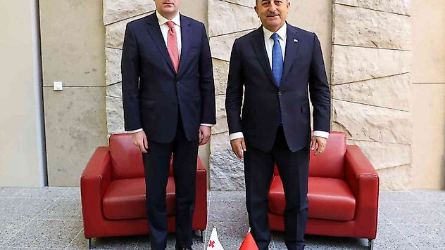 Bakan Çavuşoğlu, Gürcistanlı mevkidaşı Darchiashvili ile görüştü
