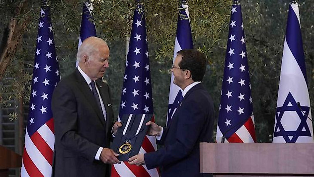 Biden, İsrail Cumhurbaşkanı Herzog ile bir araya geldi