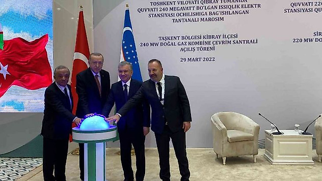 Cengiz Holding'in Özbekistan'daki doğal gaz kombine çevrim santralleri için tören düzenlendi