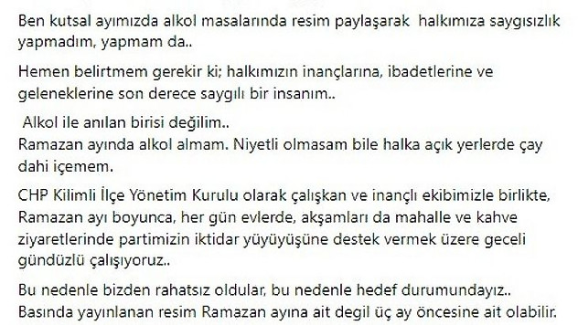 CHP'li üyenin 'alkollü iftar' fotoğrafı ortalığı karıştırdı