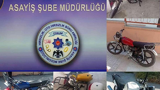 Çorum'da motosiklet hırsızları yakalandı