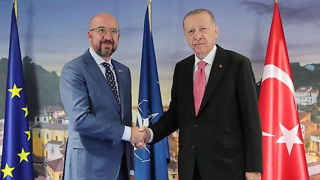 Cumhurbaşkanı Erdoğan, AB Konseyi Başkanı Michel ile görüştü