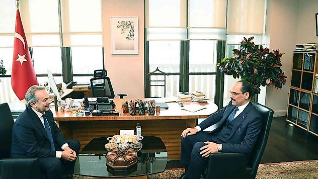 Cumhurbaşkanlığı Sözcüsü Kalın, Fransa Cumhurbaşkanının Özel Temsilcisi Kepel ile görüştü