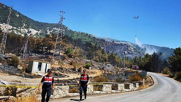 Datça yangınının çıktığı trafoda inceleme