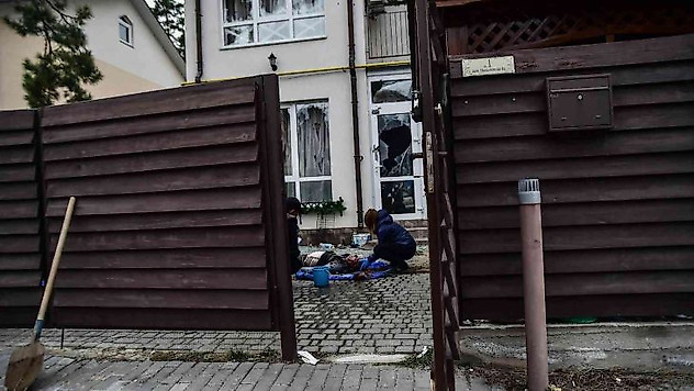 Gostomel'de sivillere ait cesetler bulundu