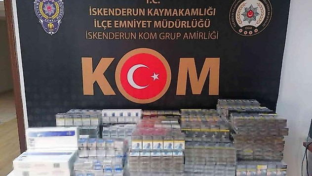 Hatay'da makaron ve sigara kaçakçılığı operasyonu