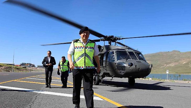 Helikopterli trafik denetimde 539 araç kontrol edildi