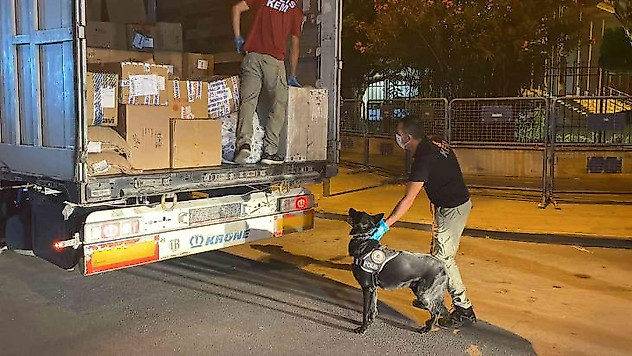 Kargo tırında 56 kilo 200 gram esrar ele geçirildi