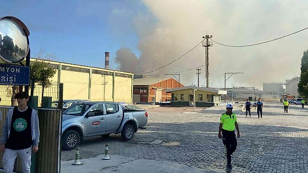 Konya'da şeker fabrikasındaki yangın söndürüldü