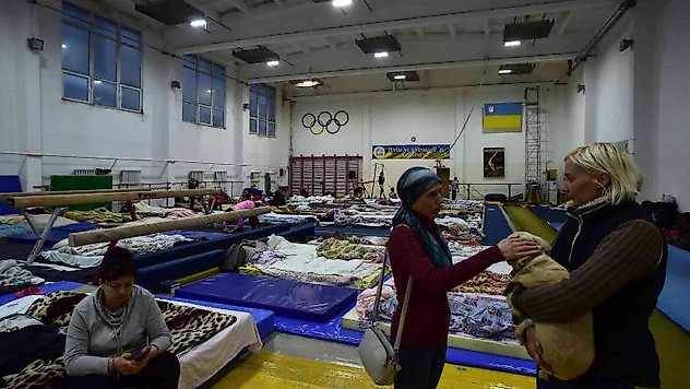 Lviv'de spor salonları sığınma merkezine dönüştü