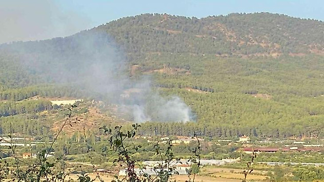 Maytap ile ormanı yaktılar
