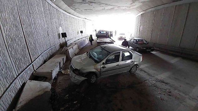 Samsun'da 'ucube' alt geçitte yine kaza: 2 yaralı