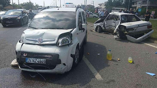 Samsun'da trafik kazası: 2 yaralı