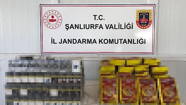 Şanlıurfa'da gümrük kaçağı sigara ve çay ele geçirildi