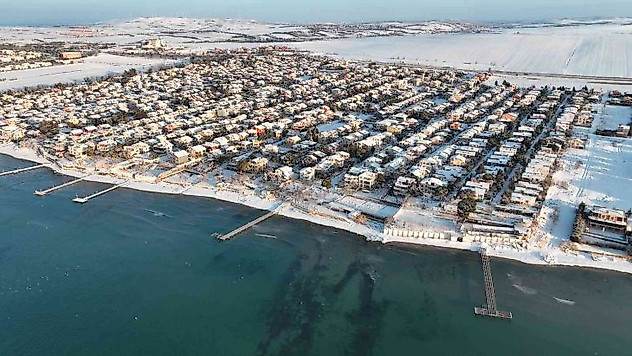 Silivri'de kartpostallık kar manzaraları