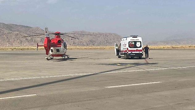 Şırnak'ta ambulans helikopter prematüre bebek için havalandı