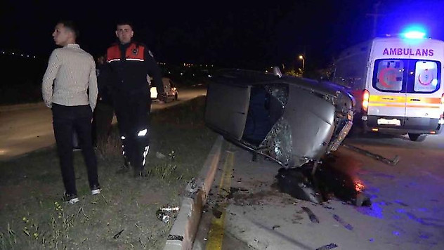 Takla atan otomobil sürücüsü alkollü ve ehliyetsiz çıktı: Binlerce lira ceza yedi