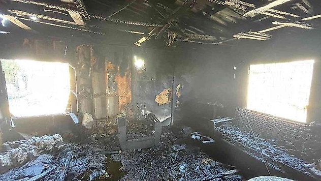 Tarsus'ta çıkan yangında ev kül oldu