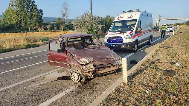 Tekirdağ'da trafik kazası: 1 yaralı