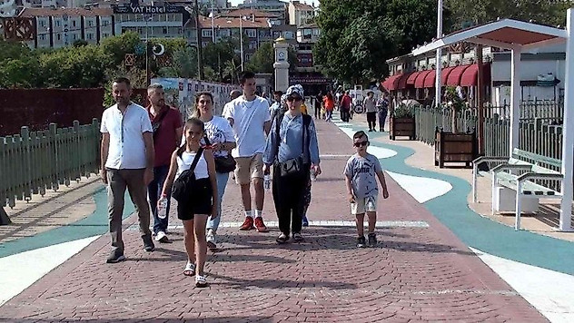 Tekirdağ sahilinde bayram tatili yoğunluğu