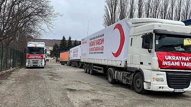 Türkiye'nin Kiev Büyükelçiliği: 'Yardım tırları Ukrayna'ya ulaştı'
