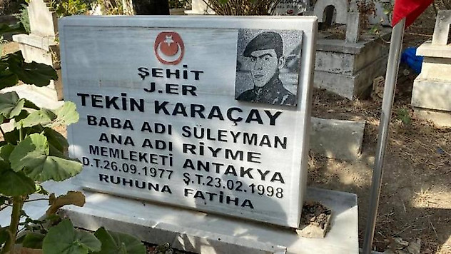 Zarar verilen şehit mezarına kamera yerleştirildi