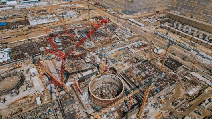 Akkuyu NGS'nin 2. ünitesinde iç koruma kabuğunun 3. katmanı kuruldu