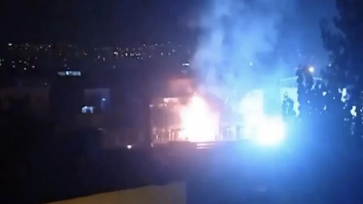 Bursa'da trafo alev alev yandı