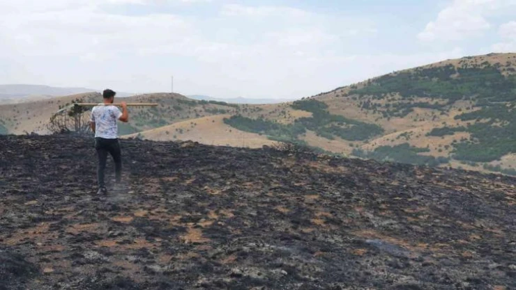 Gümüşhane'de çobanın yaktığı ateş nedeniyle 20 hektarlık arazi küle döndü