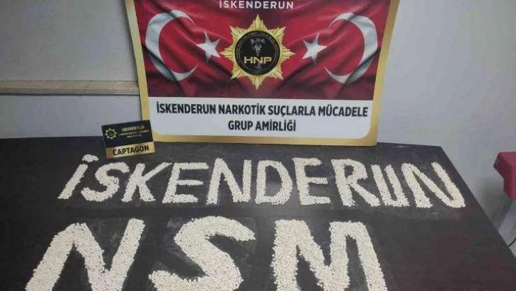Hatay'da 9 bin 500 adet captagon hap ele geçirildi