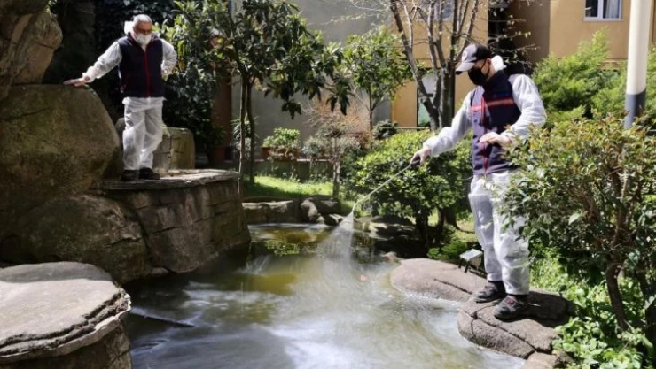 Kağıthane'de ilaçlama çalışması