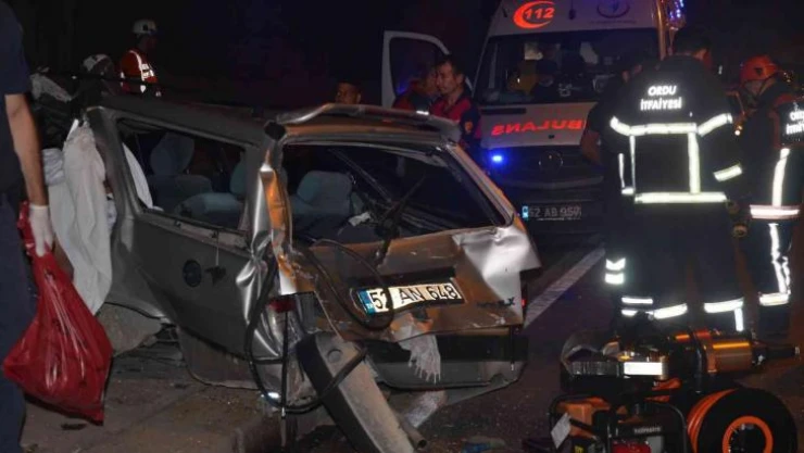 Ordu'da tünelde otobüs otomobille çarpıştı: 2 ölü, 1 yaralı