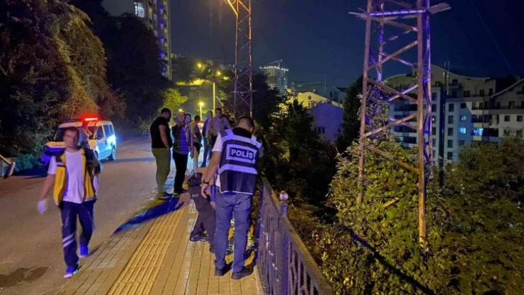 Otomobille ormanlık alana uçtu, 8 metre yüksekliği tırmanarak hastaneye gitti