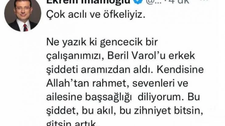 Şişli'de meydana gelen 'kasten öldürme ve intihar' olayına ilişkin açıklama